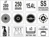 YATO YG-00004 GASTRO Fazék fedővel 15,4 liter 280 x 250 mm inox