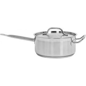   YATO YG-00062 GASTRO Nyeles lábas fedővel 5 liter 240 x 110 mm inox