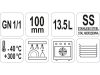 YATO YG-00253 GASTRO Inox betét 100 mm GN 1/1