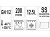 YATO YG-00265 GASTRO Inox betét 200 mm GN 1/2