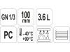 YATO YG-00411 GASTRO Műanyag betét 100 mm GN 1/3