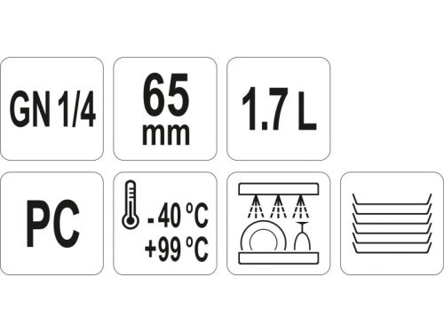 YATO YG-00419 GASTRO Műanyag betét 65 mm GN 1/4