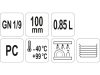 YATO YG-00431 GASTRO Műanyag betét 100 mm GN 1/9