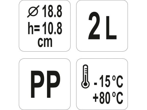 YATO YG-00511 GASTRO Műanyag vödör 2 liter