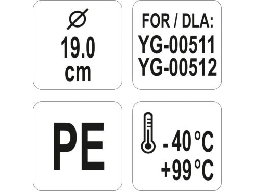 YATO YG-00519 GASTRO Műanyag vödör fedő 190 mm