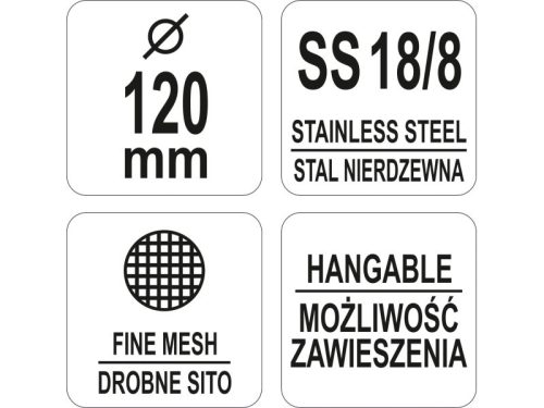YATO YG-00605 GASTRO Kínai szűrő 120 mm