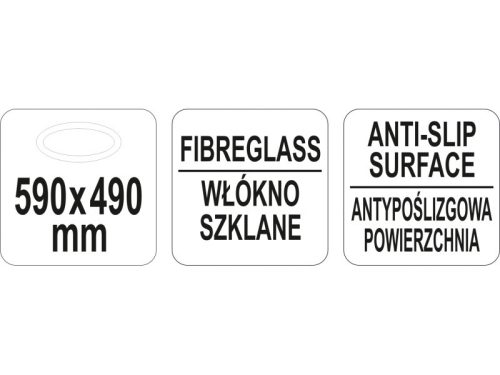 YATO YG-02084 GASTRO Ovális csúszásgátlós tálca 590 x 490 mm