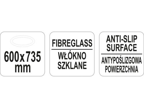 YATO YG-02087 GASTRO Ovális csúszásgátlós tálca 600 x 735 mm