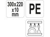 YATO YG-02153 GASTRO Vágódeszka 300 x 220 x 10 mm PE fehér