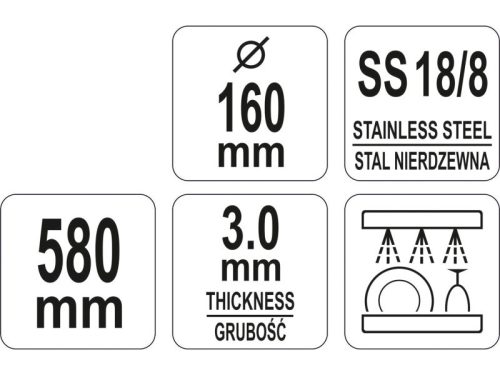 YATO YG-02598 GASTRO Inox szűrőkanál 400 mm