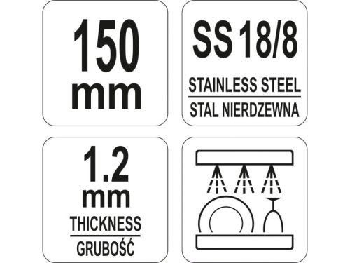 YATO YG-02736 GASTRO Inox jégcsipesz 150 mm
