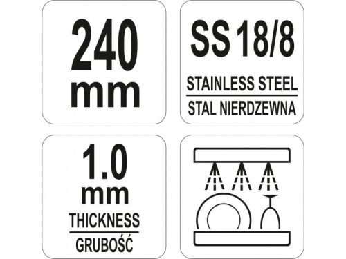 YATO YG-02750 GASTRO Konyhai univerzális fogó 240 mm inox