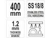 YATO YG-02752 GASTRO Inox grillfogó 400 mm