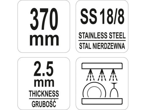 YATO YG-02772 GASTRO Inox szeletfordító 375 mm