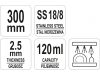 YATO YG-02776 GASTRO Merőkanál 120 ml 315 mm inox