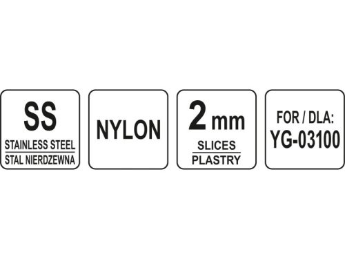 YATO YG-03140 GASTRO Szeletelőtárcsa 2 mm