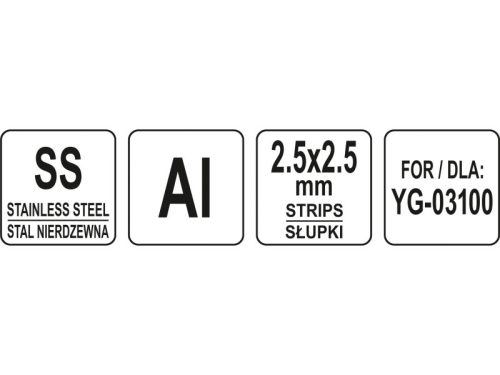 YATO YG-03142 GASTRO Csíkvágótárcsa 2,5 x 2,5 mm