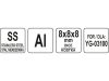 YATO YG-03148 GASTRO Kockázótárcsa 8 x 8 x 8 mm