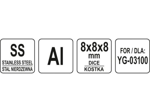 YATO YG-03148 GASTRO Kockázótárcsa 8 x 8 x 8 mm