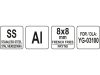 YATO YG-03150 GASTRO Hasábvágó tárcsa 8 x 8 mm