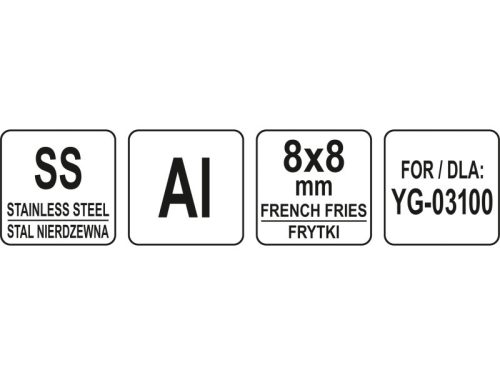 YATO YG-03150 GASTRO Hasábvágó tárcsa 8 x 8 mm