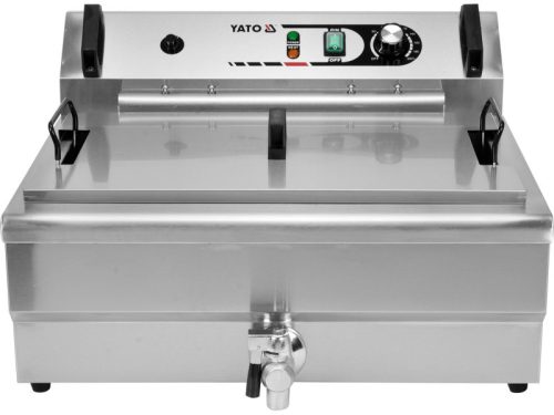 YATO YG-04640 GASTRO Asztali olajsütő 23 liter 6000 W leeresztőcsappal