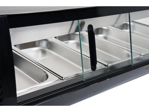 YATO YG-05001 Hűtött vitrin fekete 5X1/3 GN 1350X420X295mm