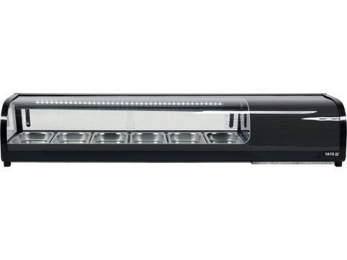 YATO YG-05002 Hűtött vitrin fekete 6x1/3GN 1530x420x295mm
