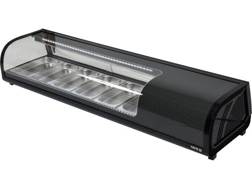 YATO YG-05002 Hűtött vitrin fekete 6x1/3GN 1530x420x295mm