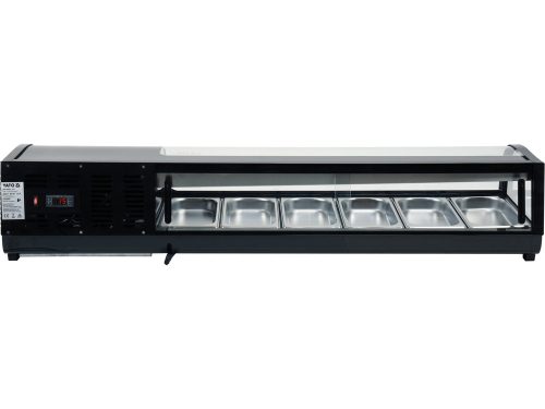 YATO YG-05002 Hűtött vitrin fekete 6x1/3GN 1530x420x295mm