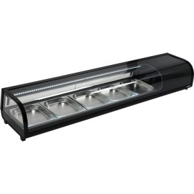 YATO YG-05005 Hűtött vitrin fekete 5x1/2GN 1800x420x295mm