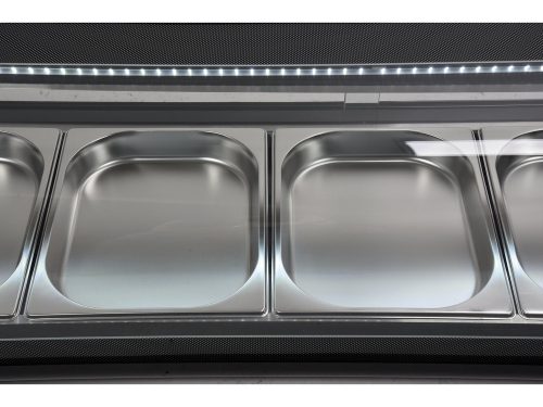 YATO YG-05005 Hűtött vitrin fekete 5x1/2GN 1800x420x295mm