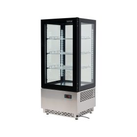   YATO YG-05060 Hűtött vitrin fekete-ezüst 78L 430x390x980mm