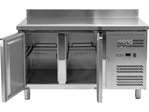 YATO YG-05250 Kétajtós rozsdamentes hűtőasztal 700-as széria 282L 1360x700x950mm