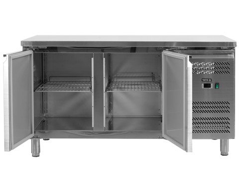 YATO YG-05253 Kétajtós rozsdamentes hűtőasztal 600-as széria 228L 1360x600x850mm