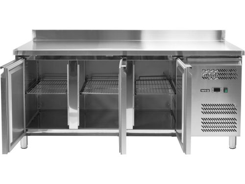 YATO YG-05255 Háromajtós rozsdamentes hűtőasztal 417L 1795x700x950mm