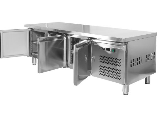 YATO YG-05259 Háromajtós rozsdamentes hűtőasztal 700-as széria 317L 1795x700x650mm