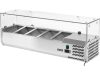 YATO YG-05320 Hűtőasztalra felszerelhető rozsdamentes hűtött vitrin 5x1/4 GN 1200x335x435mm