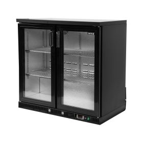   YATO YG-05355 Két üvegajtós palackhűtő fekete 920x515x905mm