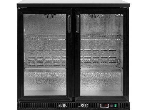 YATO YG-05355 Két üvegajtós palackhűtő fekete 920x515x905mm