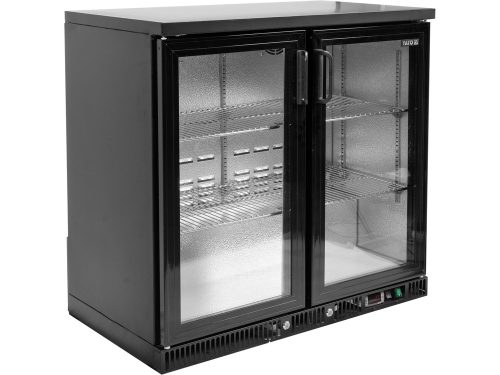 YATO YG-05355 Két üvegajtós palackhűtő fekete 920x515x905mm