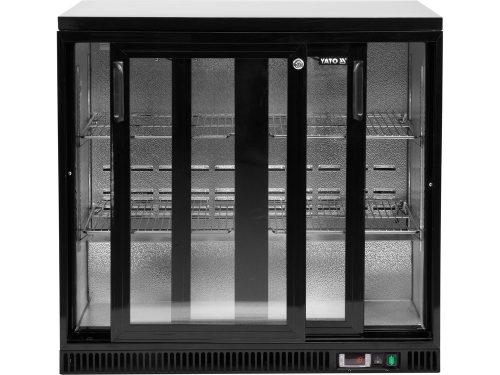 YATO YG-05356 Két toló üvegajtós palackhűtő fekete 920x515x905mm