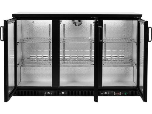 YATO YG-05360 Három üvegajtós palackhűtő fekete 1350x515x910mm