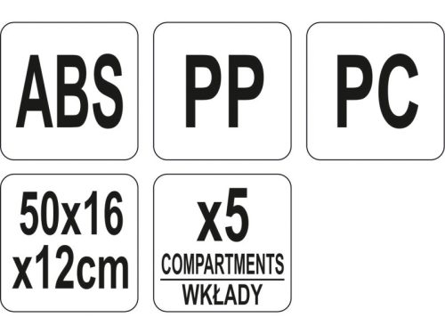 YATO YG-07080 GASTRO Alapanyag tároló 5 részes zárható tetővel
