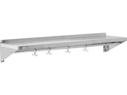 YATO YG-08938 Fali polc peremezve akasztóhorgokkal rozsdamentes 1500X300X180mm