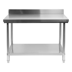   YATO YG-09020 GASTRO Inox munkaasztal alsó polccal hátsó felhajtással