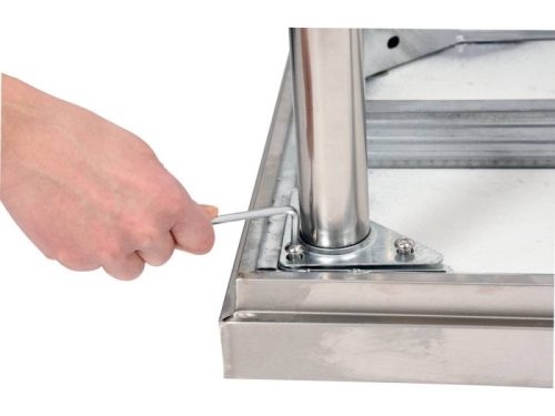 YATO YG-09022 GASTRO Inox munkaasztal alsó polccal hátsó felhajtással