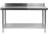 YATO YG-09024 GASTRO Inox munkaasztal alsó polccal hátsó felhajtással