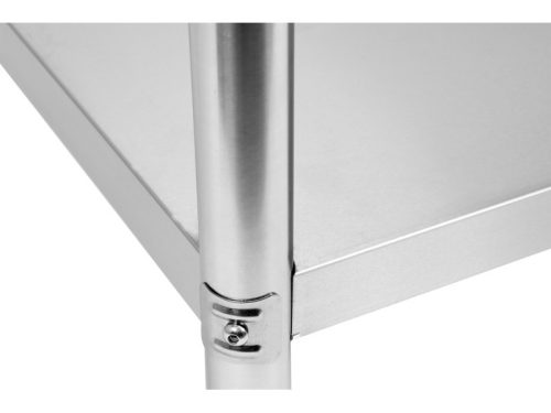 YATO YG-09024 GASTRO Inox munkaasztal alsó polccal hátsó felhajtással