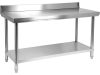 YATO YG-09025 GASTRO Inox munkaasztal alsó polccal hátsó felhajtással
